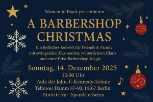 Einladung zum Weihnachtskonzert der Women in Black am 14.12.2025